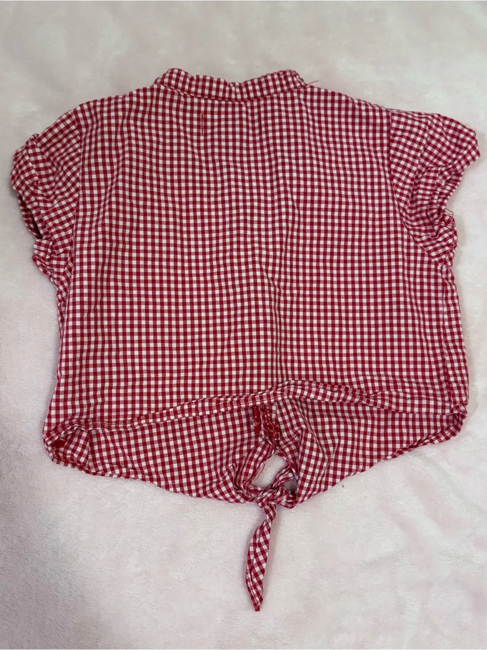 The Children's Place Red Gingham Tie-Front Button Shirt